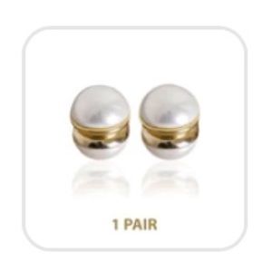 Magnetic White Onyx Earrings wear like you would pearls. No piercing necessary.
